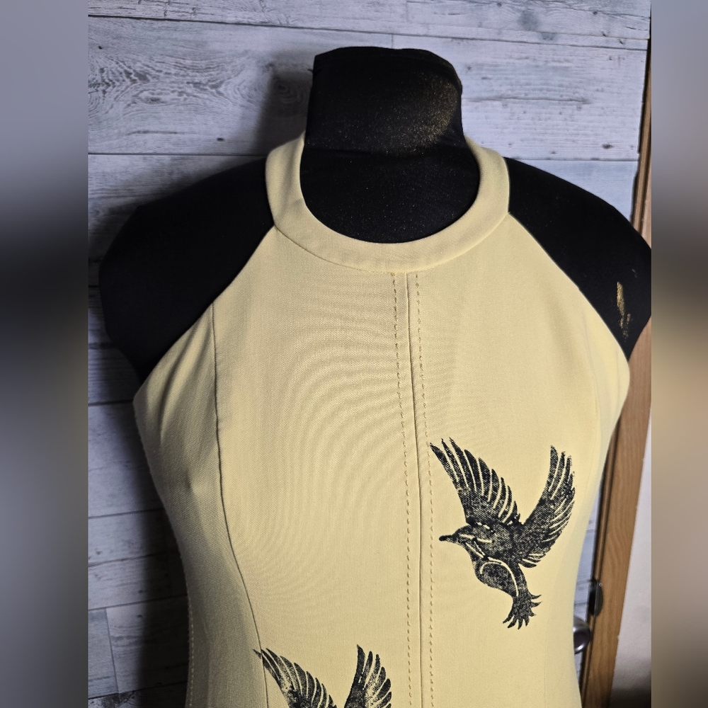 Elizabeth and James Imogen Yellow Dress with Hummingbird Print - Picture 3 of 12